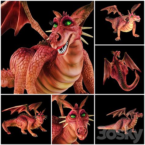 The dragon from the cartoon Shrek - Toy - 3D model