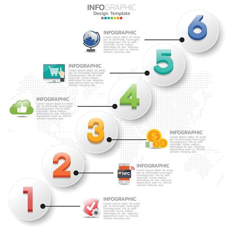 Infographic template with steps and process for your design. 8581496 ...