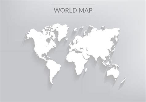 Free Vector World Map With Shadows 124614 Vector Art at Vecteezy