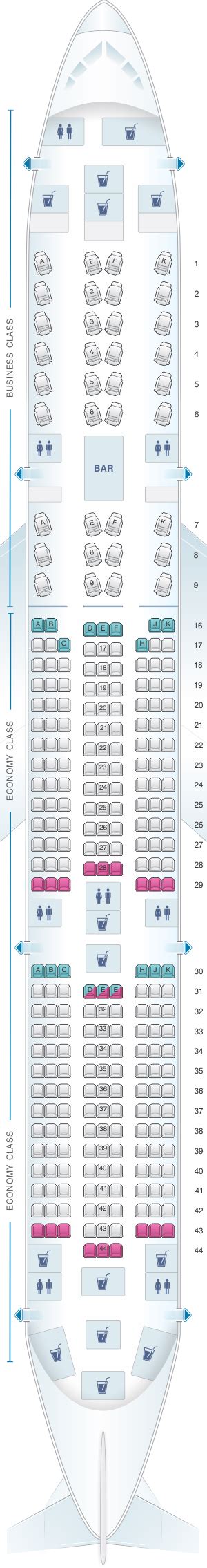 Seat Map Qatar Airways Airbus A350 900 | SeatMaestro