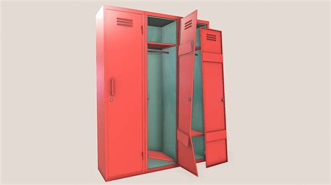 Metal Locker - Steel Wardrobe - Cabinet Model - TurboSquid 1733004