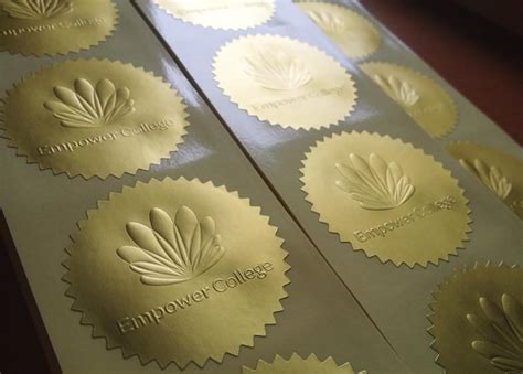 Custom Embossed Labels | Gold Embossed Stickers Australia