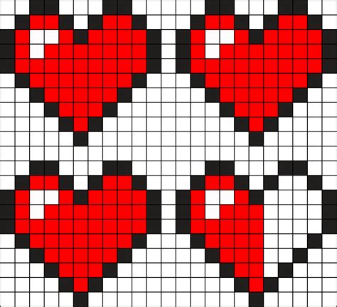 Minecraft Heart Perler Bead Pattern / Bead Sprite Minecraft Heart ...