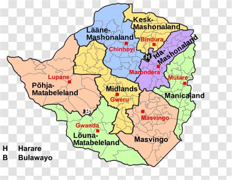 Provinces Of Zimbabwe Great Geography Southern Rhodesia Transparent PNG