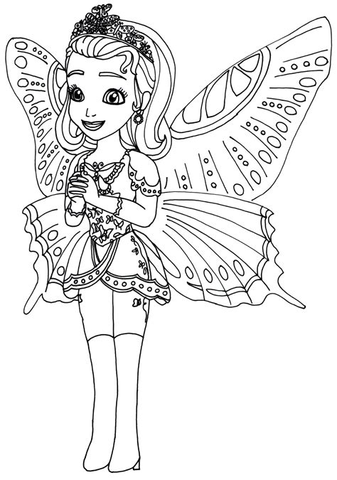 Sofia The First Coloring Pages: Princess Butterfly Sofia the First ...