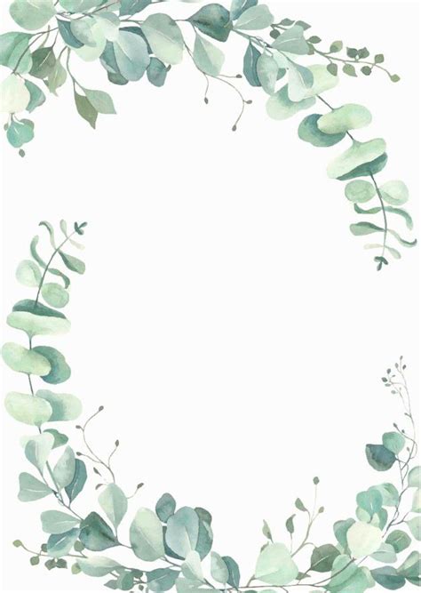 Premium Vector | Watercolor eucalyptus leaves frame. | Flower frame ...