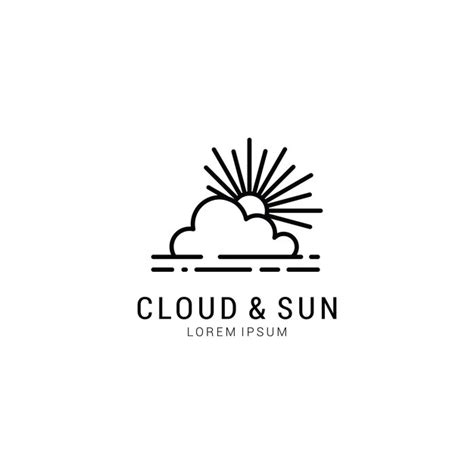 Premium Vector | Sun cloud logo