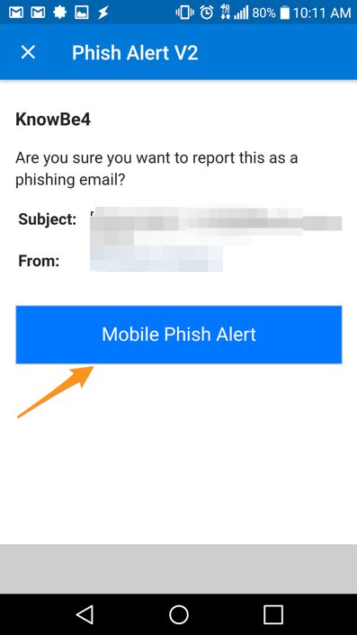 How to Use the Phish Alert Button in Outlook Mobile for Android ...