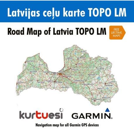 Latvijas Ceļu Karte TOPO LM (Kurtuesi) - Kartes GPS ierīcēm - Photopoint.lv