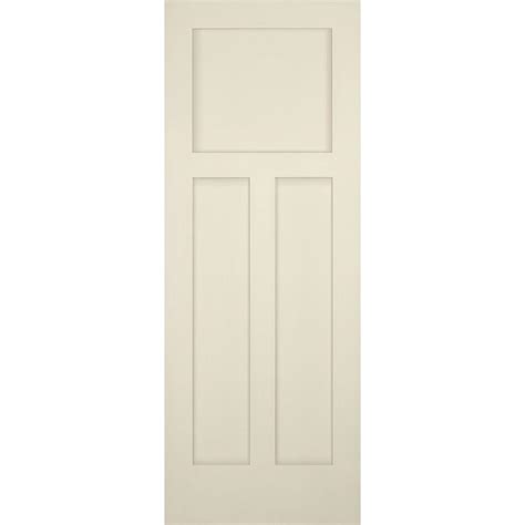 Builder's Choice 30 in. x 80 in. 3-Panel Craftsman Solid Core Primed ...