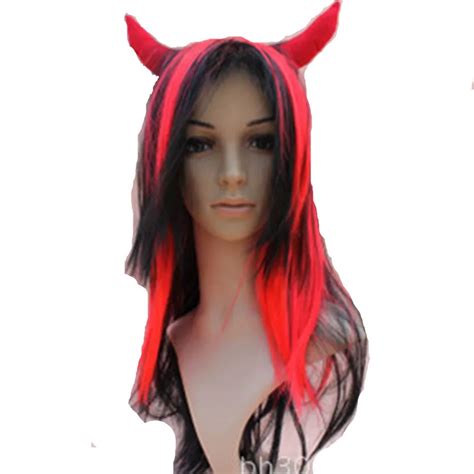 Synthetic Hell Devil cosplays headwear Halloween Demon Anime Costumes ...