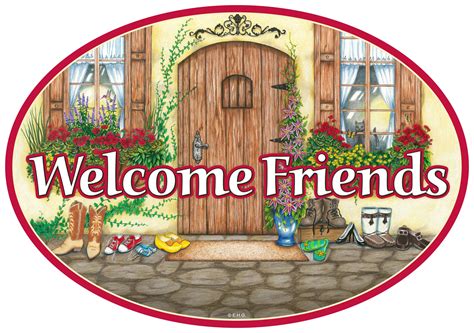 "Welcome Friends" Decorative Door Signs | Door signs, Friends decor, Decor