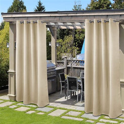 Amazon.com: BGment 2 Panels Outdoor Curtains for Patio Waterproof ...