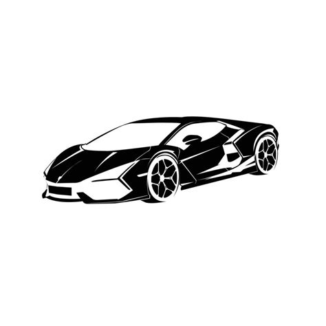 BLACK AND WHITE CAR VECTOR ON A WHITE BACKGROUND 26286656 Vector Art at ...