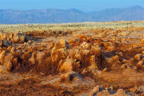 Dallol Landscape, Danakil Desert, Ethiopia Stock Image - Image of ...