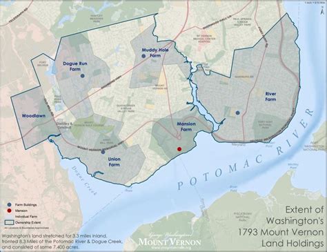 Extent of Washington's 1793 Mount Vernon Land Holdings · George ...