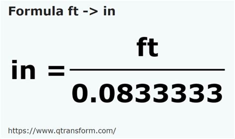 Pies a Pulgadas - ft a in convertir ft a in