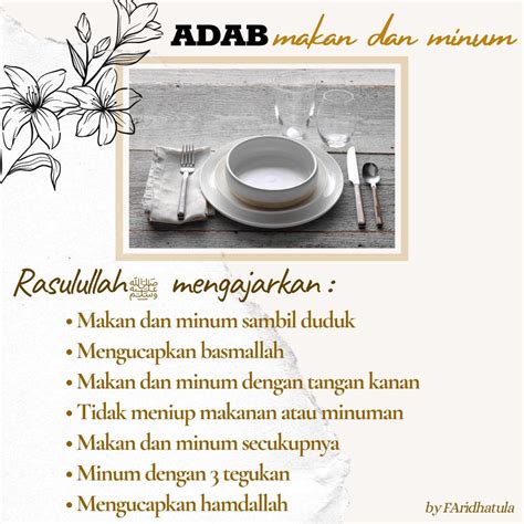 Adab Makan dan Minum | Minuman, Makanan, Perkalian