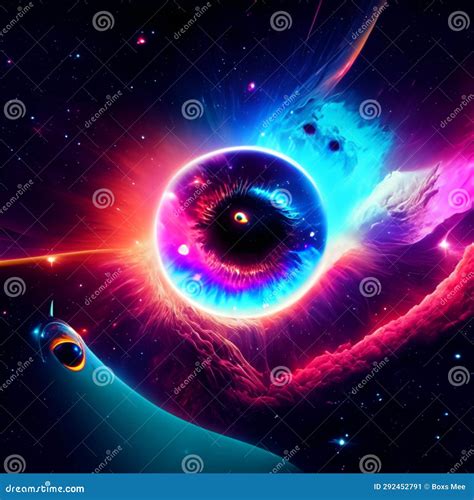 Eye of God in Space. 3d Rendering, 3d Illustration Stock Illustration ...