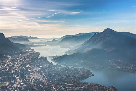 Lecco Lake Aerial View, Como, Italy by Deimagine