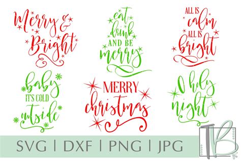 Christmas Bundle, Christmas Quotes SVG File (169711) | SVGs | Design ...