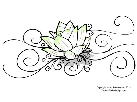 Water Lily Outline - ClipArt Best