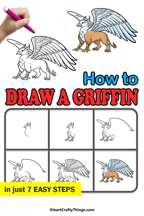 How to Draw A Griffin – A Step by Step Guide | Beginner drawing lessons ...