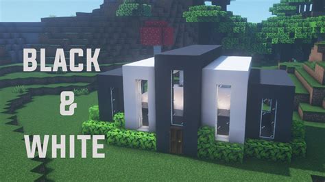 How to build a Black & White House Minecraft - YouTube