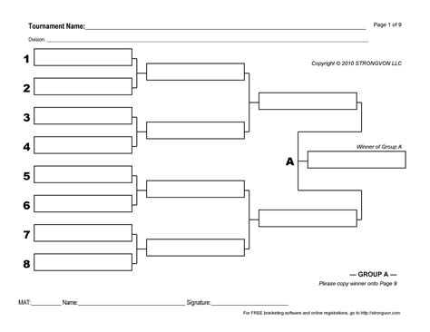 34 Blank Tournament Bracket Templates (&100% FREE) ᐅ TemplateLab