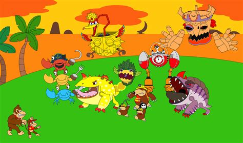 Donkey Kong Country Returns bosses by DarkDiddyKong on DeviantArt