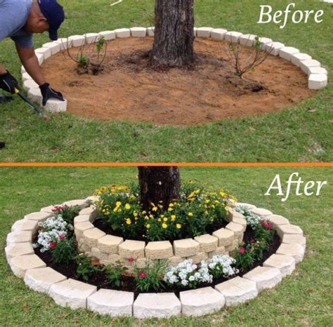 DIY Tree Ring Planter Ideas to Beautify Your Outdoor (With images ...