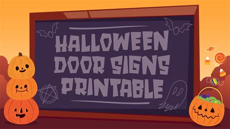 Halloween Door Signs - 15 Free PDF Printables | Printablee