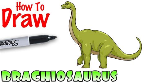 How to Draw a Brachiosaurus - YouTube