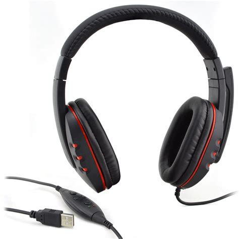 PRO USB Stereo Headphone Microphone with MIC GAME Gaming Headset For ...