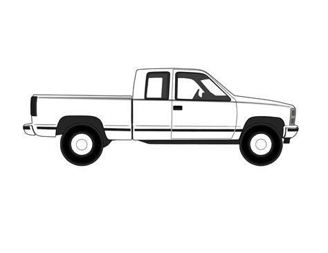 Free Truck Outline, Download Free Truck Outline png images, Free ...