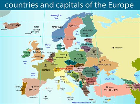 Map Of Europe 1914 with Capitals Capital Cities Maps and atlases ...