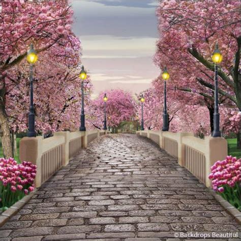 Walk in the Park Spring Backdrop 2 | Backdrops Beautiful