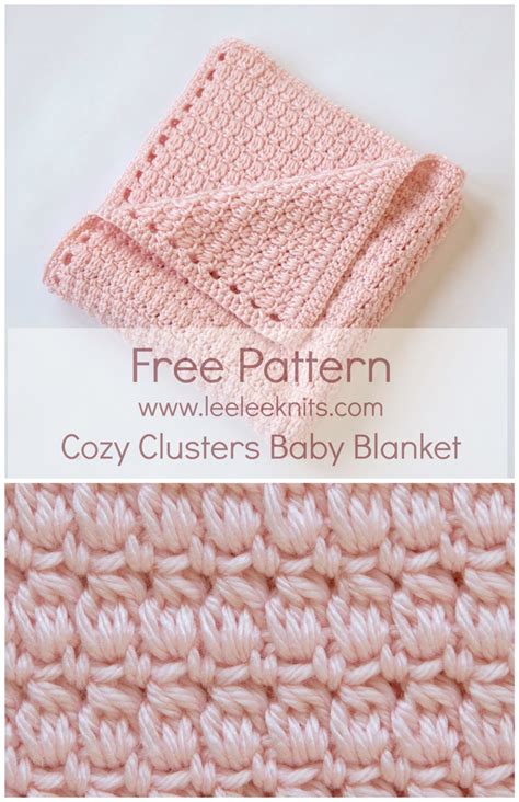 Cozy Clusters Free Crochet Baby Blanket Pattern - Leelee KnitsLeelee Knits