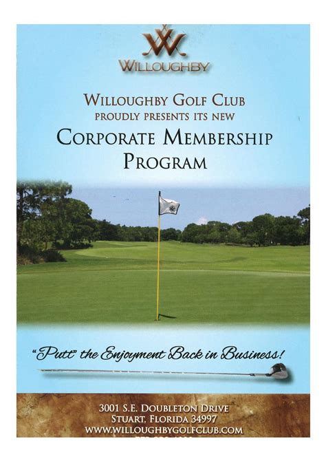 Willoughby Golf Club Corporate Membership Program by Willoughby Golf ...