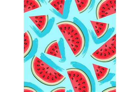 Watermelon vector pattern.