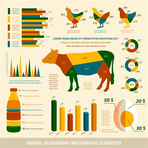 Animal husbandry infographics flat design elements 428718 Vector Art at ...