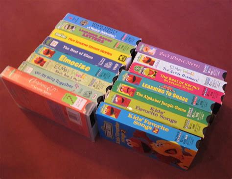 Huge Lot of 15 Sesame Street VHS Videos Collection Elmo Set Preschool ...