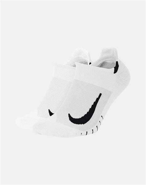 Nike Multiplier Running No Show Socks 2pk - White | Life Style Sports EU