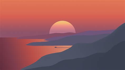 5120x2880 Sunset Minimal 5k 5K ,HD 4k Wallpapers,Images,Backgrounds ...