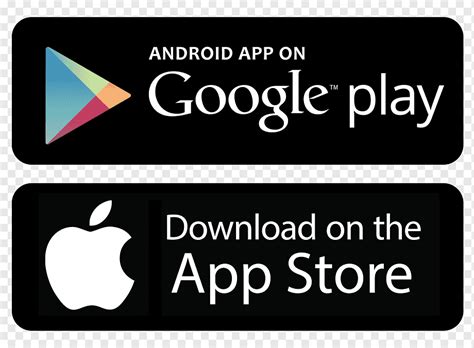 Google play and App Store logos, Android App Store, play now button ...