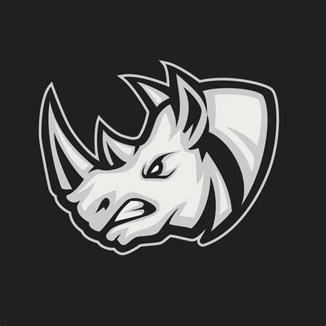 rhino head mascot logo vector 12263092 Vector Art at Vecteezy