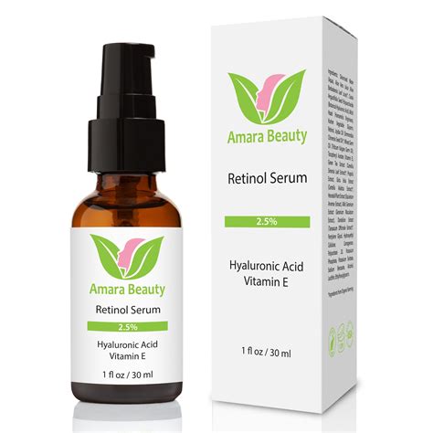 Retinol Serum 2.5% With Hyaluronic Acid & Vitamin E - 1 oz - Amara Organics