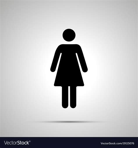 Woman silhouette simple black human icon Vector Image