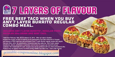 Printable Coupons 2021: Taco Bell Coupons