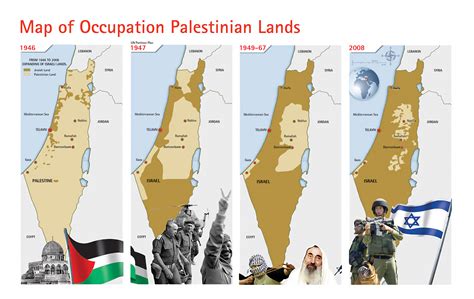 Large map of Occupation Palestinian Lands | Palestine | Asia | Mapsland ...